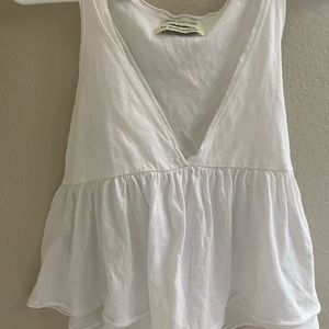 urban outfitters baby doll tank white